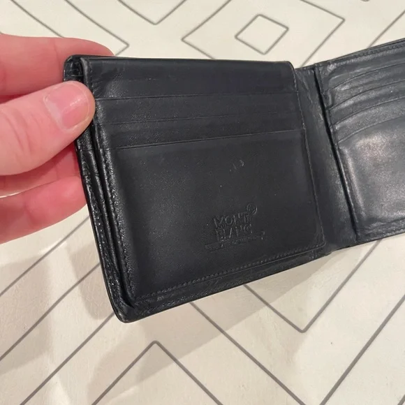 Mont Blanc Black Leather Wallet Wallets